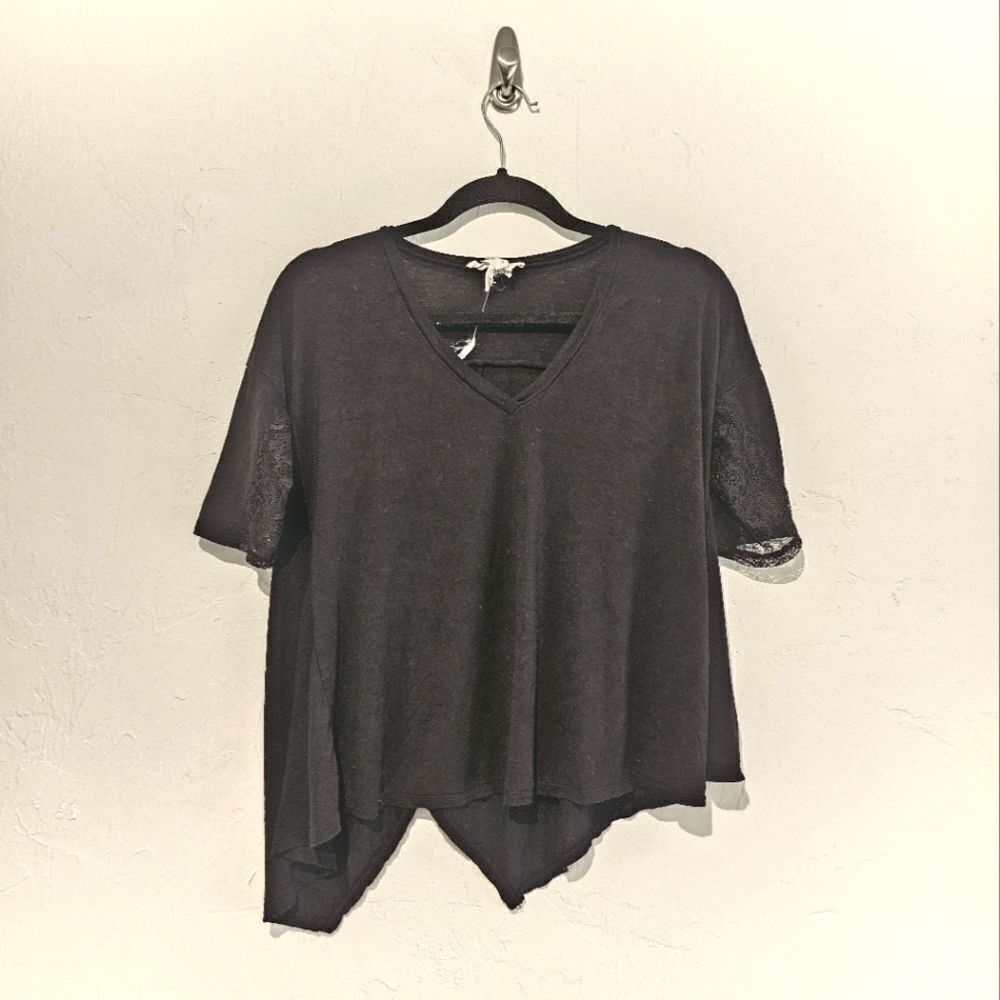Black v neck with open back - send an offer!